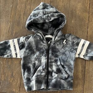Little Mish Tie Dye Zip Up Hoodie (12 mos)